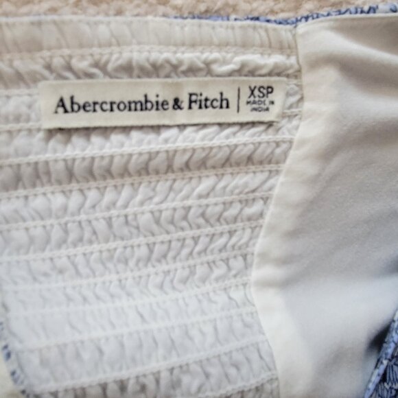 Abercrombie & Fitch Blue Floral Printed Dress XSP - Picture 6 of 6
